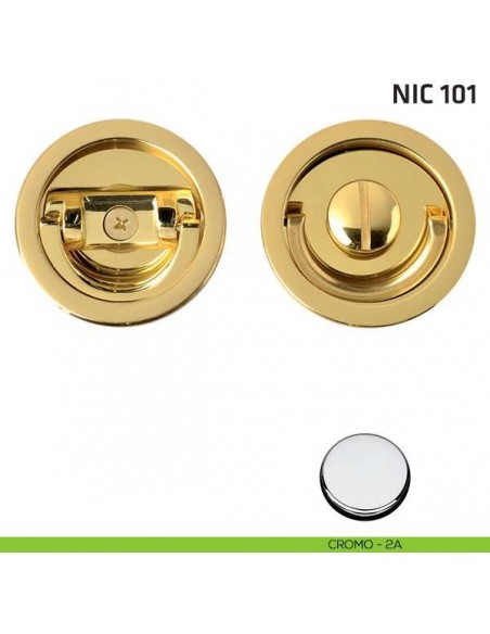 Kit tondo con anello + anello in folle NIC 101 cromo lucido