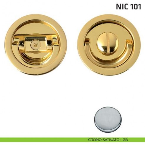 Kit tondo con anello + anello in folle NIC 101 cromo satinato