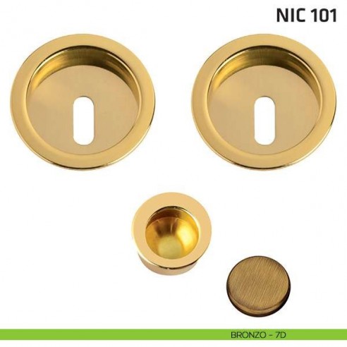 Kit tondo foro chiave + trascinatore NIC 101 bronzo