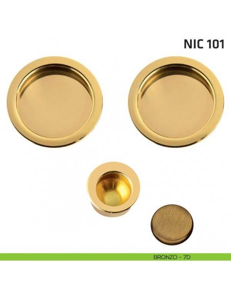 Kit tondo cieco + trascinatore NIC 101 bronzo