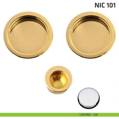 Kit tondo cieco + trascinatore NIC 101 cromo lucido