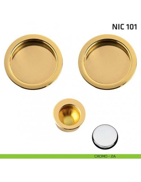 Kit tondo cieco + trascinatore NIC 101 cromo lucido