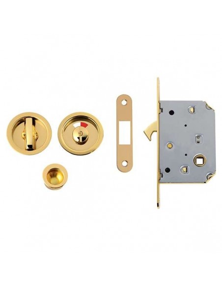 Kit tondo con nottolino + taglio vite con segnalatore, con trascinatore e serratura NIC 101