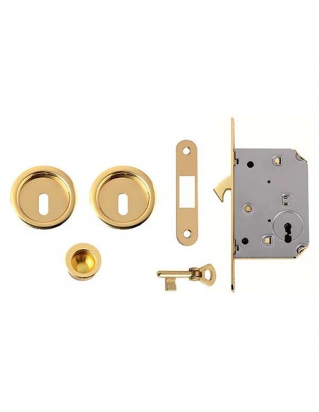 Kit tondo foro chiave con chiave, trascinatore e serratura NIC 102