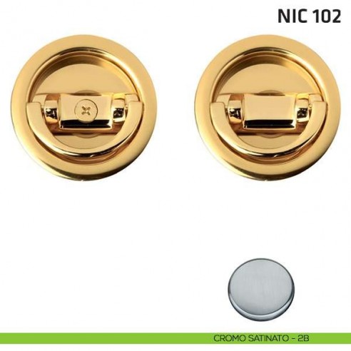 Kit tondo con doppio anello NIC 102 cromo satinato