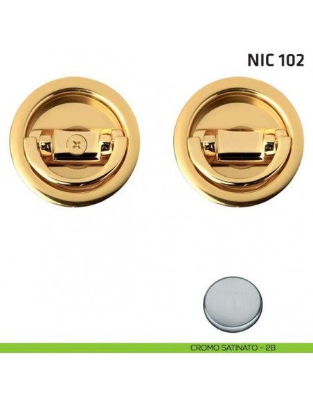 Kit tondo con doppio anello NIC 102 cromo satinato