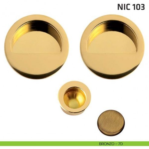 Kit tondo cieco mezzaluna + trascinatore NIC 103 bronzo