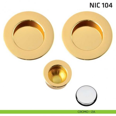 Kit tondo cieco + trascinatore NIC 104 cromo lucido