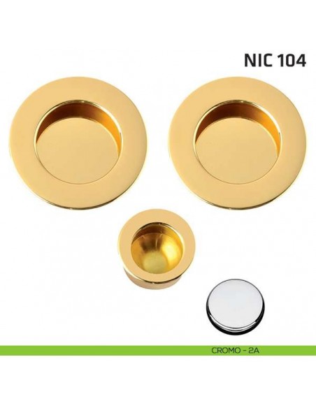 Kit tondo cieco + trascinatore NIC 104 cromo lucido