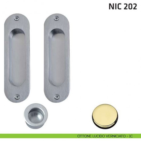 Kit ovale cieco + trascinatore NIC 202 ottone lucido verniciato