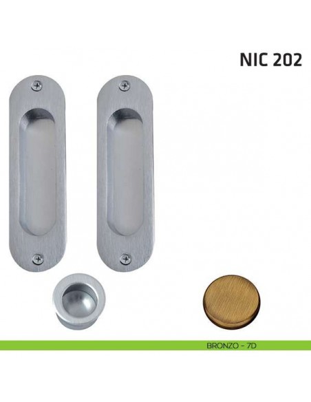 Kit ovale cieco + trascinatore NIC 202 bronzo