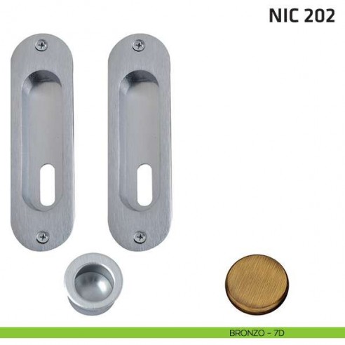 Kit ovale foro chiave + trascinatore NIC 202 bronzo