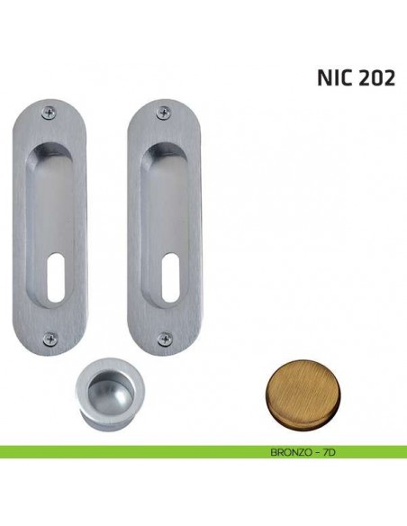Kit ovale foro chiave + trascinatore NIC 202 bronzo