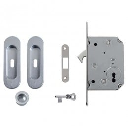 Kit ovale foro chiave con chiave, trascinatore e serratura NIC 204