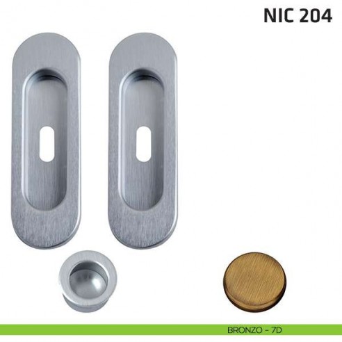 Kit ovale foro chiave + trascinatore NIC 204 bronzo