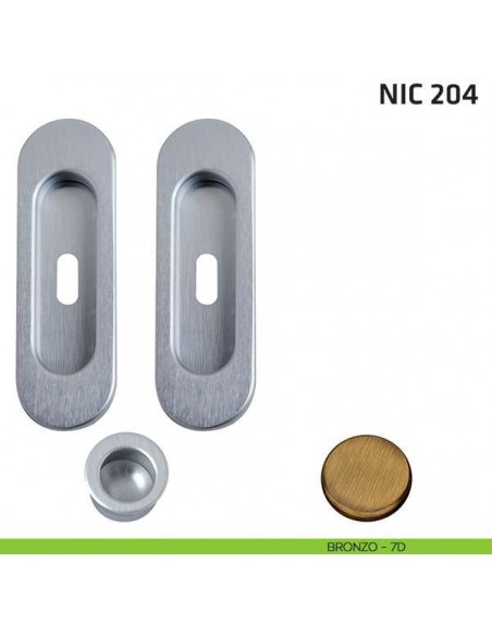 Kit ovale foro chiave + trascinatore NIC 204 bronzo