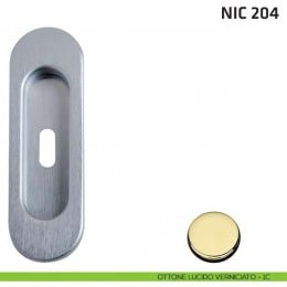 Maniglia incasso ovale foro chiave NIC 204 2