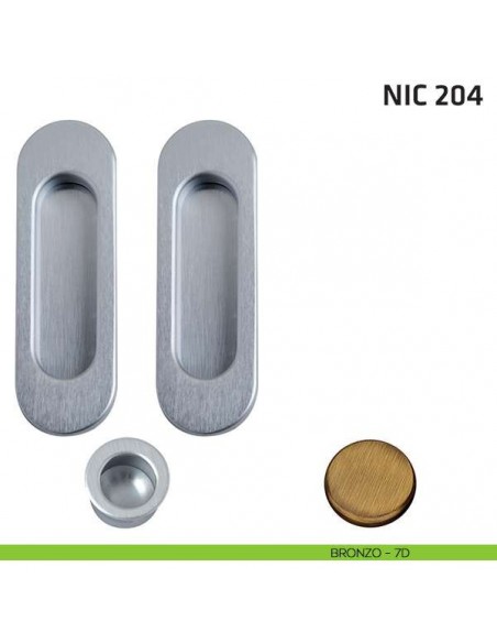 Kit ovale cieco + trascinatore NIC 204 bronzo