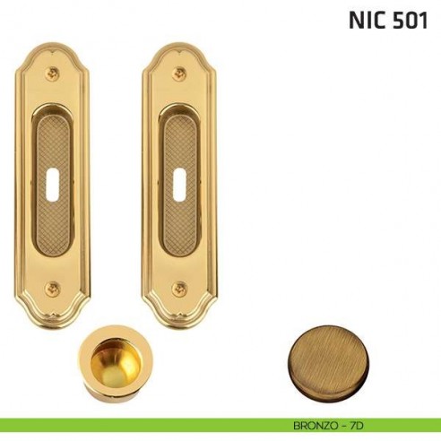 Kit ovale foro chiave + trascinatore NIC 501 bronzo