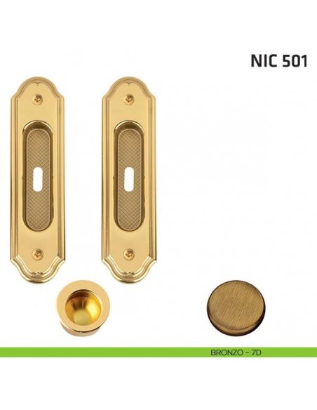 Kit ovale foro chiave + trascinatore NIC 501 bronzo