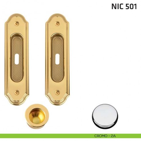 Kit ovale foro chiave + trascinatore NIC 501 cromo lucido