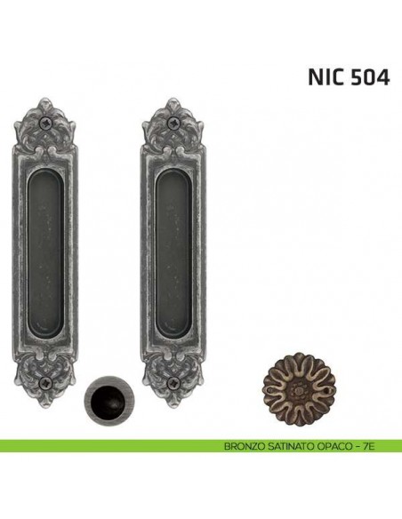 Kit ovale cieco + trascinatore NIC 504 bronzo satinato opaco