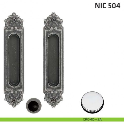 Kit ovale cieco + trascinatore NIC 504 cromo lucido