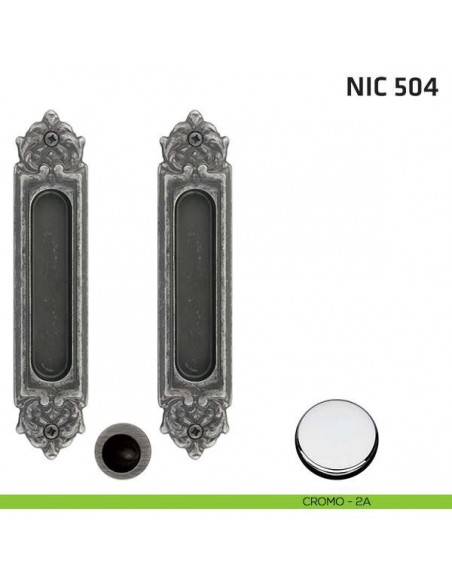 Kit ovale cieco + trascinatore NIC 504 cromo lucido