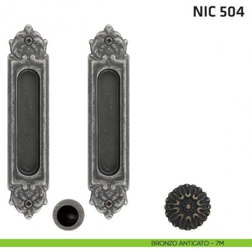 Kit ovale cieco + trascinatore NIC 504 bronzo anticato