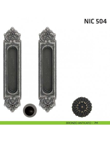 Kit ovale cieco + trascinatore NIC 504 bronzo anticato