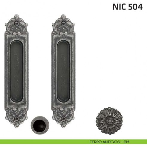 Kit ovale cieco + trascinatore NIC 504 ferro anticato