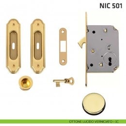 Kit ovale foro chiave con chiave, trascinatore e serratura NIC 501 2