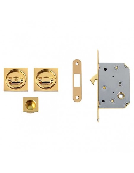 Kit quadrato con doppio anello con trascinatore e serratura NIC 302