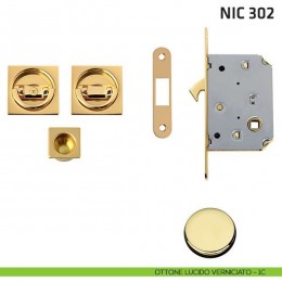 Kit quadrato con doppio anello con trascinatore e serratura NIC 302 2