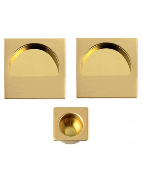 Maniglia incasso quadrata cieca mezzaluna NIC 305