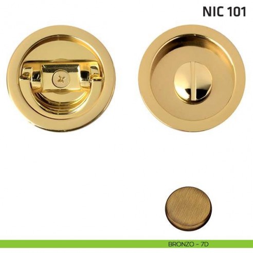 Kit tondo con anello + taglio vite NIC 101 bronzo