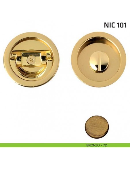 Kit tondo con anello + taglio vite NIC 101 bronzo