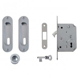 Kit ovale foro chiave con chiave, trascinatore e serratura NIC 202