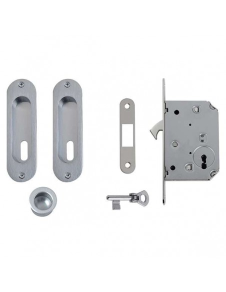 Kit ovale foro chiave con chiave, trascinatore e serratura NIC 202