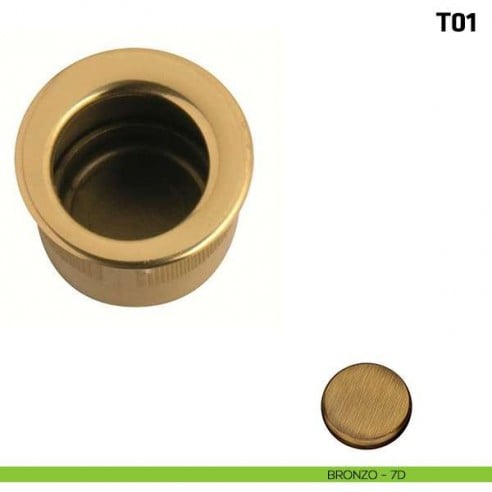 Ditale di trascinamento tondo in plastica T01 bronzo