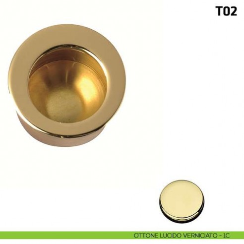Ditale di trascinamento tondo in metallo T02 ottone lucido verniciato