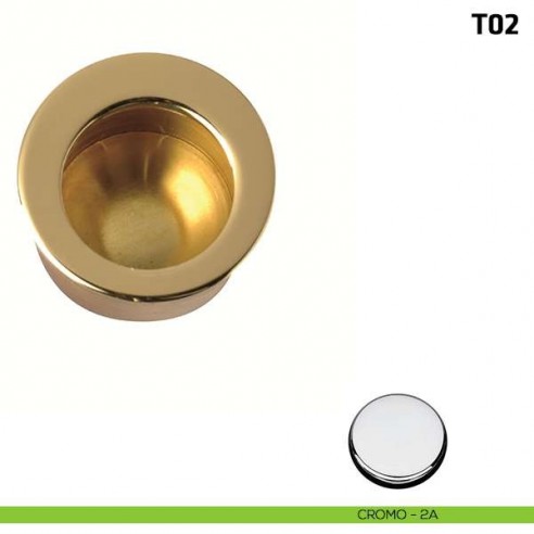 Ditale di trascinamento tondo in metallo T02 cromo lucido