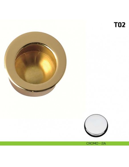 Ditale di trascinamento tondo in metallo T02 cromo lucido