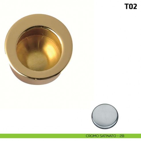 Ditale di trascinamento tondo in metallo T02 cromo satinato