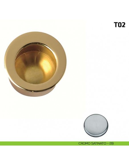 Ditale di trascinamento tondo in metallo T02 cromo satinato