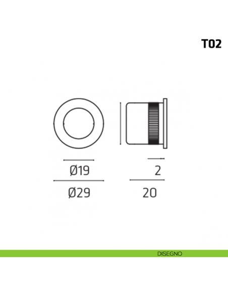 Ditale di trascinamento tondo in metallo T02 disegno