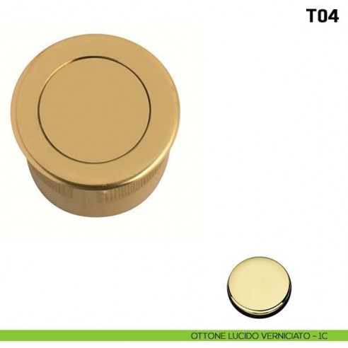 Ditale di trascinamento tondo in metallo con molla T04 ottone lucido verniciato