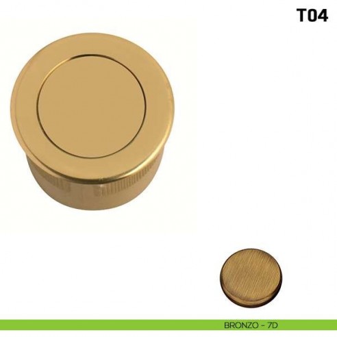 Ditale di trascinamento tondo in metallo con molla T04 bronzo