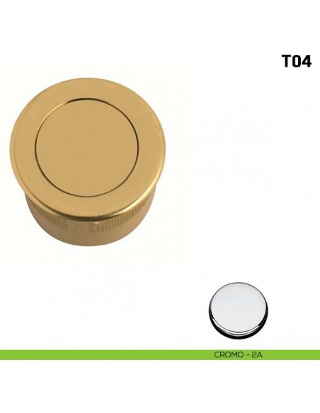 Ditale di trascinamento tondo in metallo con molla T04 cromo lucido