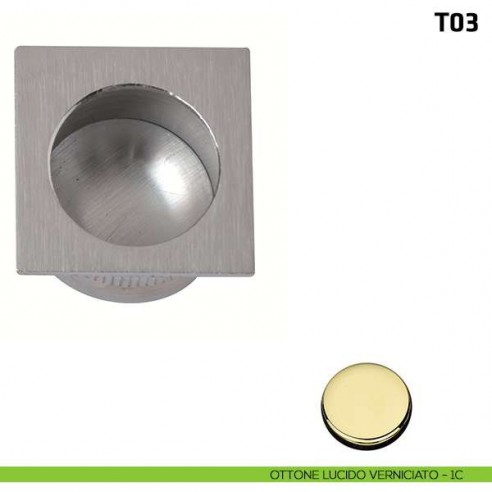 Ditale di trascinamento quadrato in metallo T03 ottone lucido verniciato
